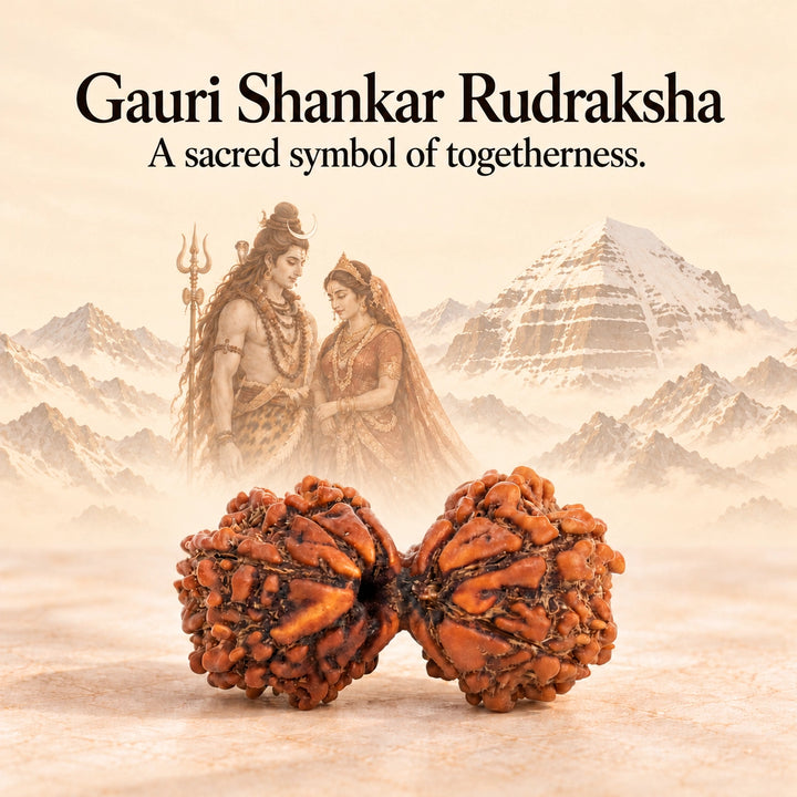 Gauri Shankar Original Rudraksha - Nepal Origin | Lab Tested Certified