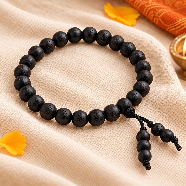 Original Karungali Bracelet | Lab Certified Black Ebony Wood Beads