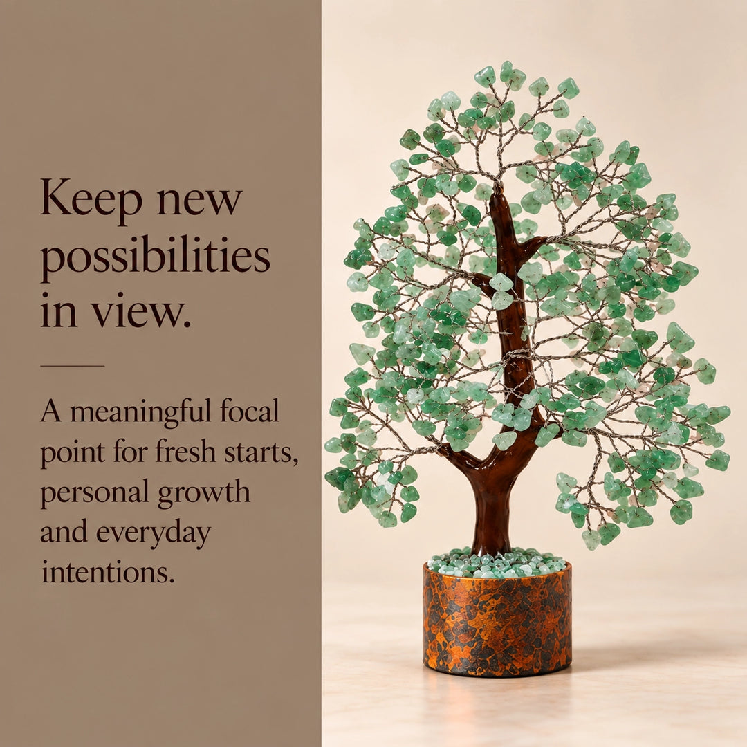Green Aventurine Crystal Tree – Growth &amp; Prosperity Décor