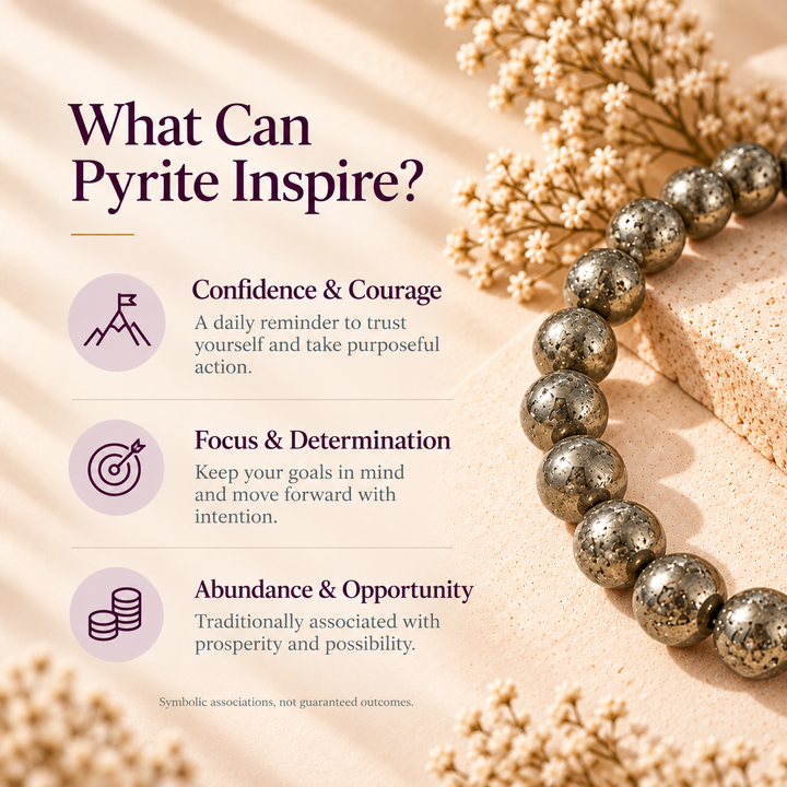 Pyrite Bracelet | Natural Money Magnet Crystal | Lab Certified