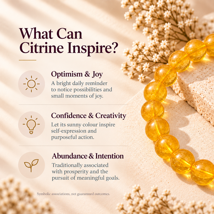 Natural Citrine Crystal Bracelet | Lab Certified