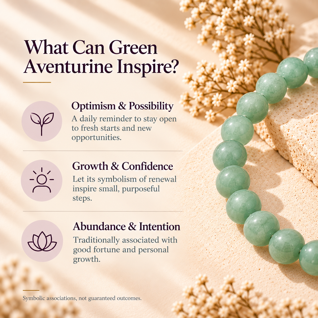 Natural Green Aventurine Crystal Bracelet | Lab Certified