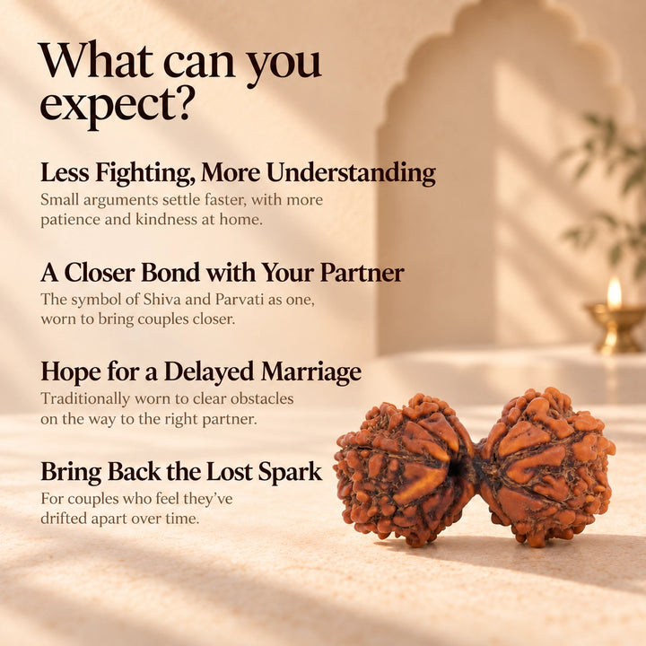Gauri Shankar Original Rudraksha - Nepal Origin | Lab Tested Certified
