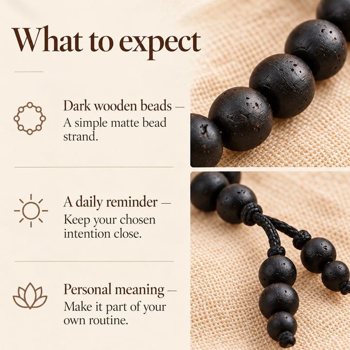 Original Karungali Bracelet | Lab Certified Black Ebony Wood Beads
