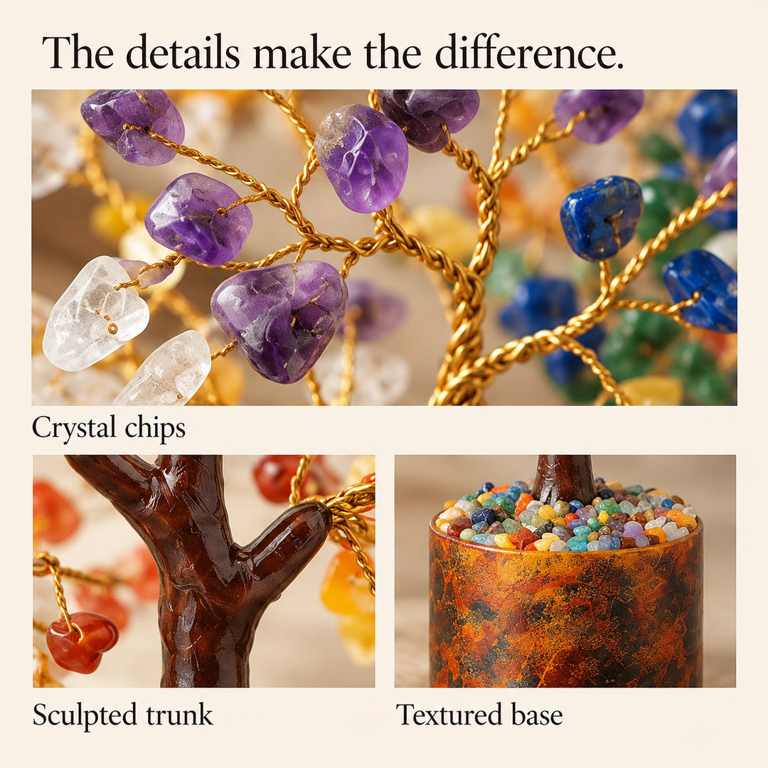 Chakra Crystal Tree – Seven Chakra Healing Stone Tree