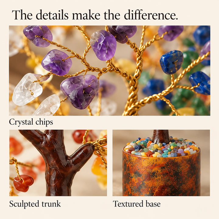 Chakra Crystal Tree – Seven Chakra Healing Stone Tree