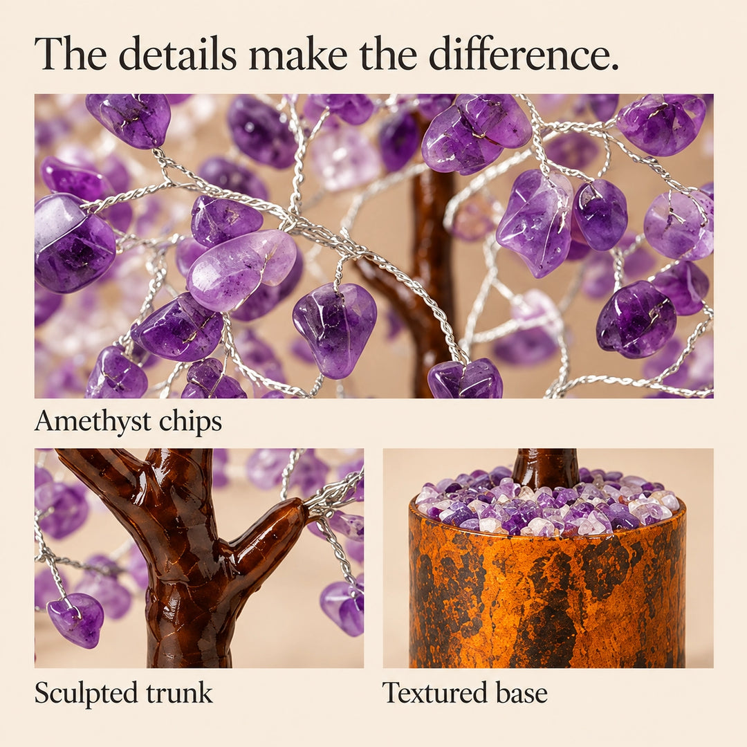 Amethyst Crystal Tree – Peace &amp; Positive Energy Décor
