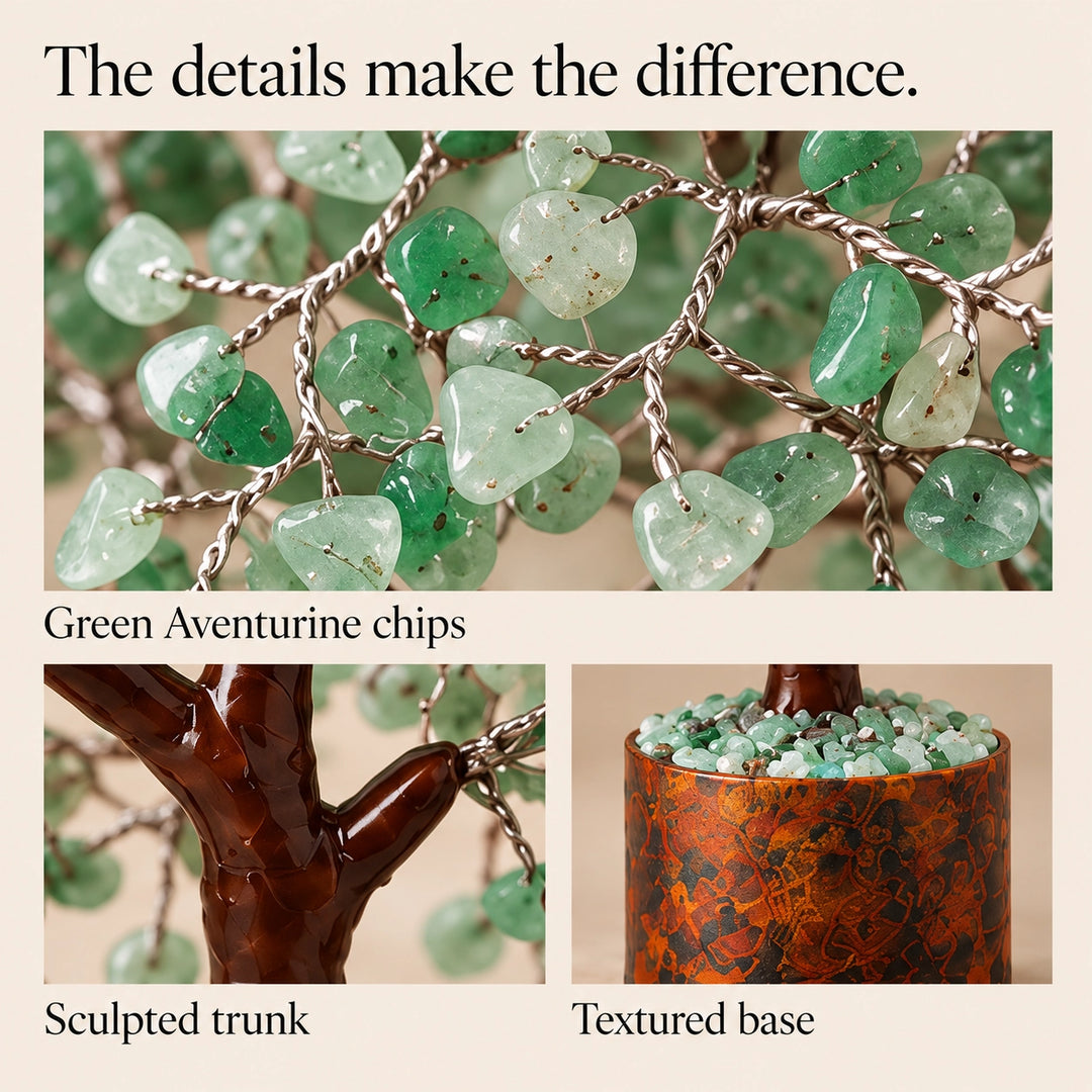 Green Aventurine Crystal Tree – Growth &amp; Prosperity Décor