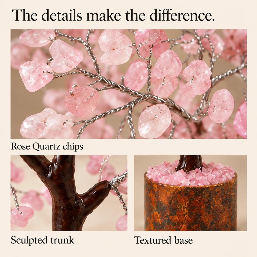 Rose Quartz Crystal Tree – Love &amp; Harmony Décor