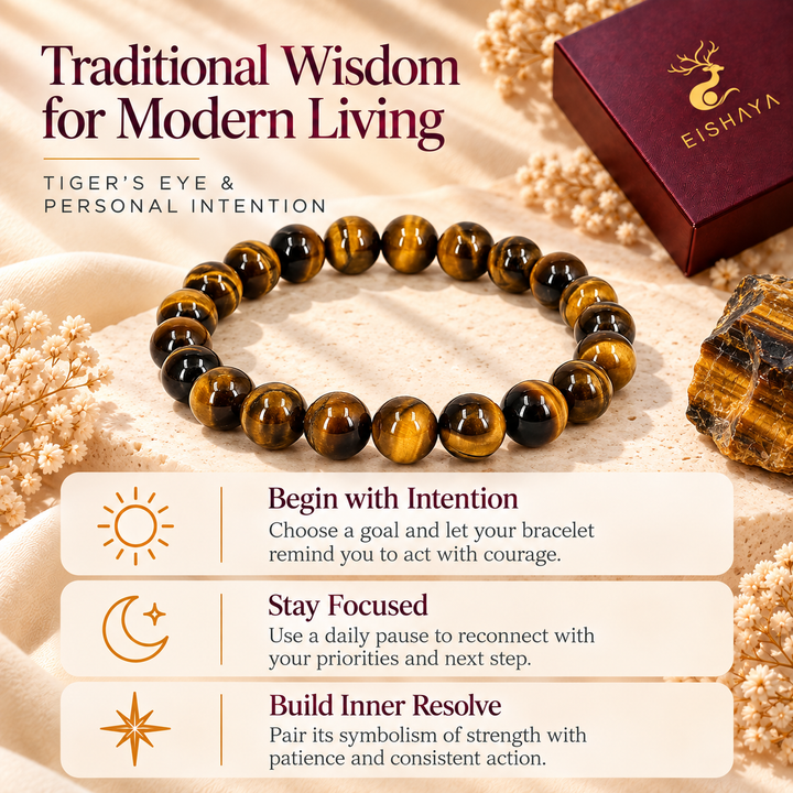 Natural Tiger Eye Crystal Bracelet | Lab Certified