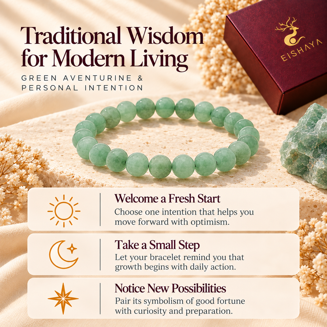 Natural Green Aventurine Crystal Bracelet | Lab Certified