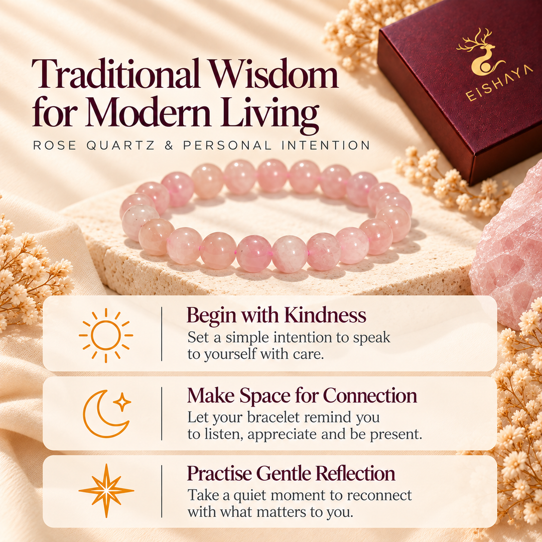 Rose Quartz Love Bracelet | Natural Crystal | Lab Certified