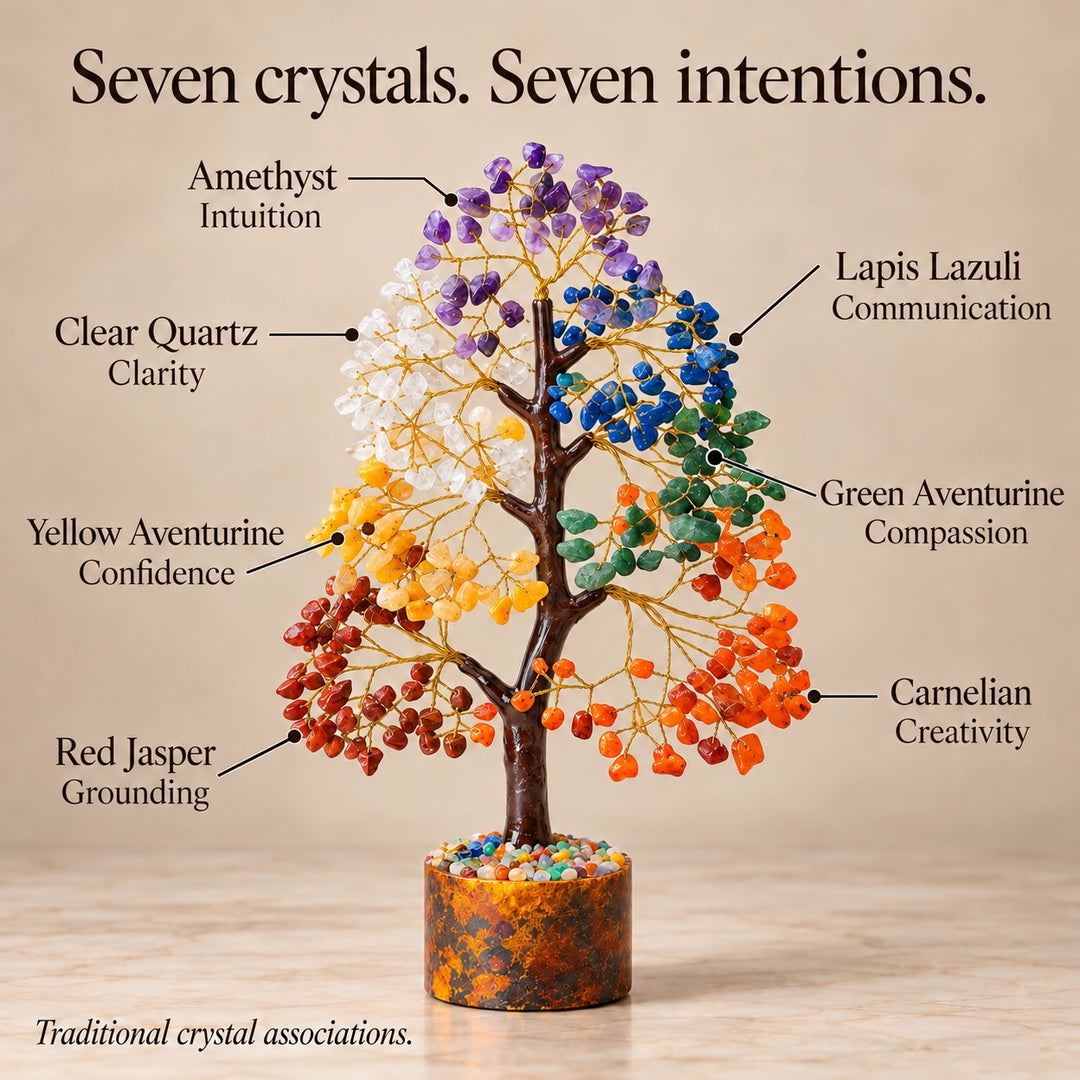 Chakra Crystal Tree – Seven Chakra Healing Stone Tree