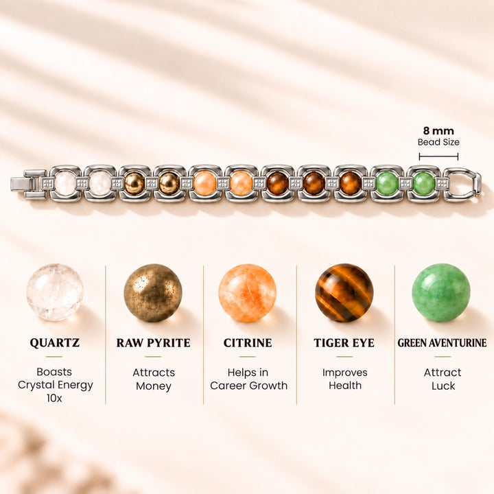 Dhan Yog Metal Bracelet (Silver) - Wealth &amp; Success Energy Band