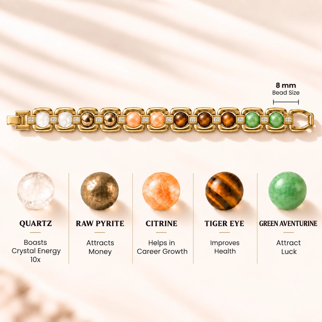 Dhan Yog Metal Bracelet (Gold) - Money Magnet Band for career &amp; business growth