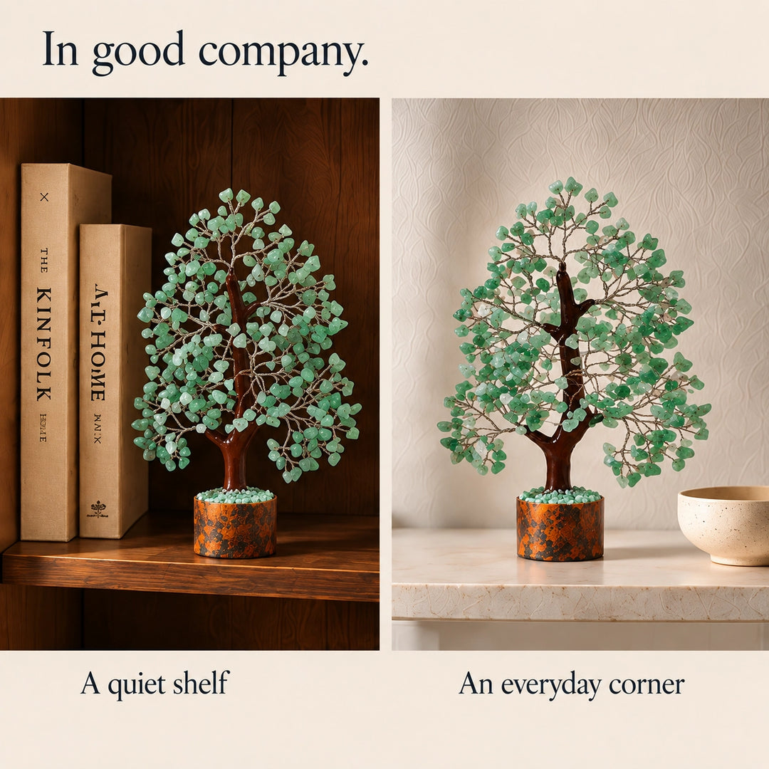Green Aventurine Crystal Tree – Growth &amp; Prosperity Décor
