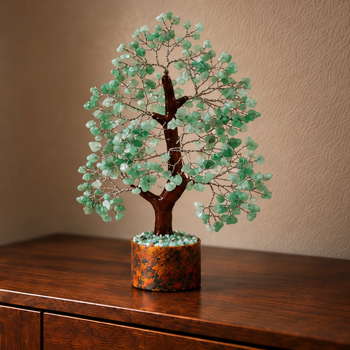 Green Aventurine Crystal Tree – Growth &amp; Prosperity Décor