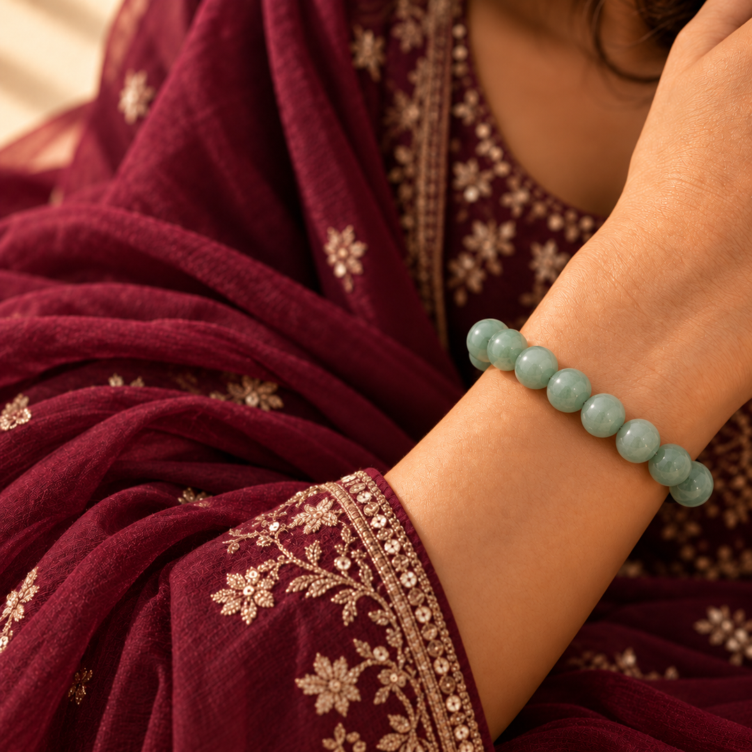 Natural Green Aventurine Crystal Bracelet | Lab Certified