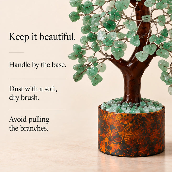 Green Aventurine Crystal Tree – Growth &amp; Prosperity Décor