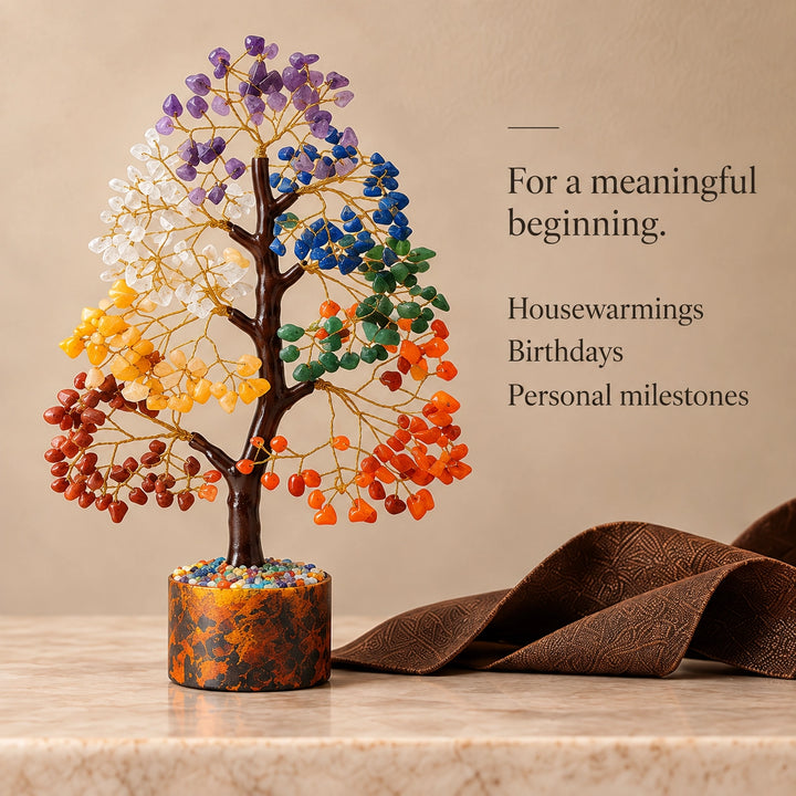 Chakra Crystal Tree – Seven Chakra Healing Stone Tree