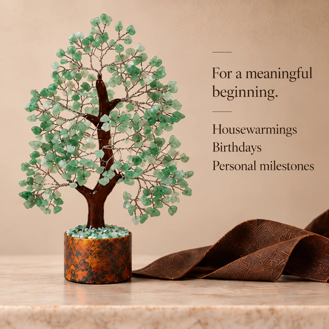 Green Aventurine Crystal Tree – Growth &amp; Prosperity Décor
