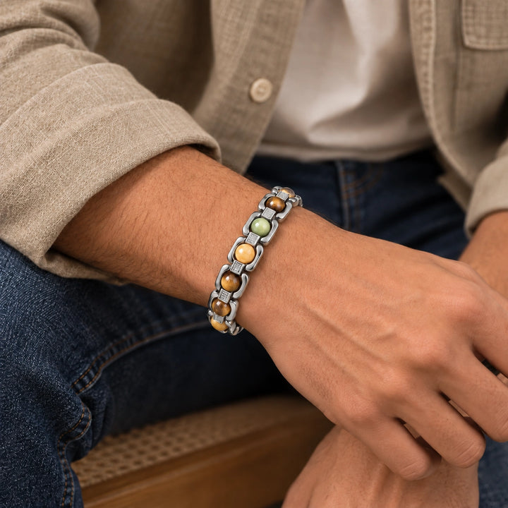 Dhan Yog Metal Bracelet (Silver) - Wealth &amp; Success Energy Band
