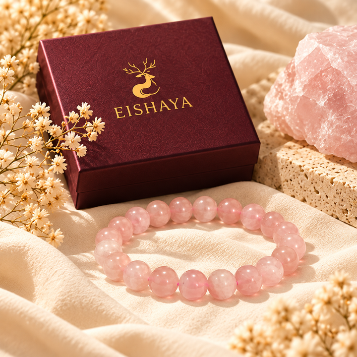 Rose Quartz Love Bracelet | Natural Crystal | Lab Certified