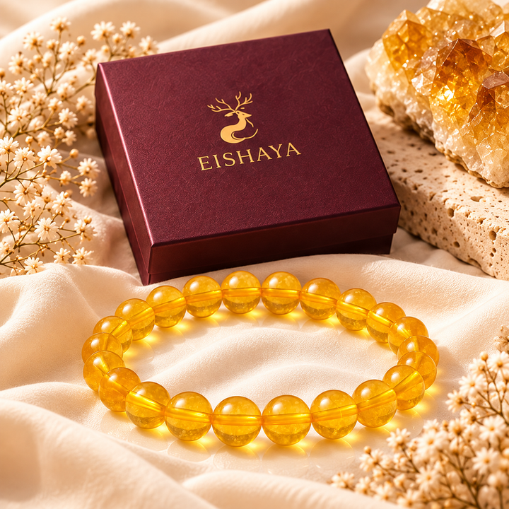 Natural Citrine Crystal Bracelet | Lab Certified