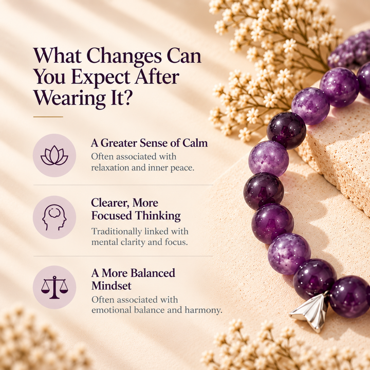 Natural Amethyst Crystal Bracelet | Lab Certified