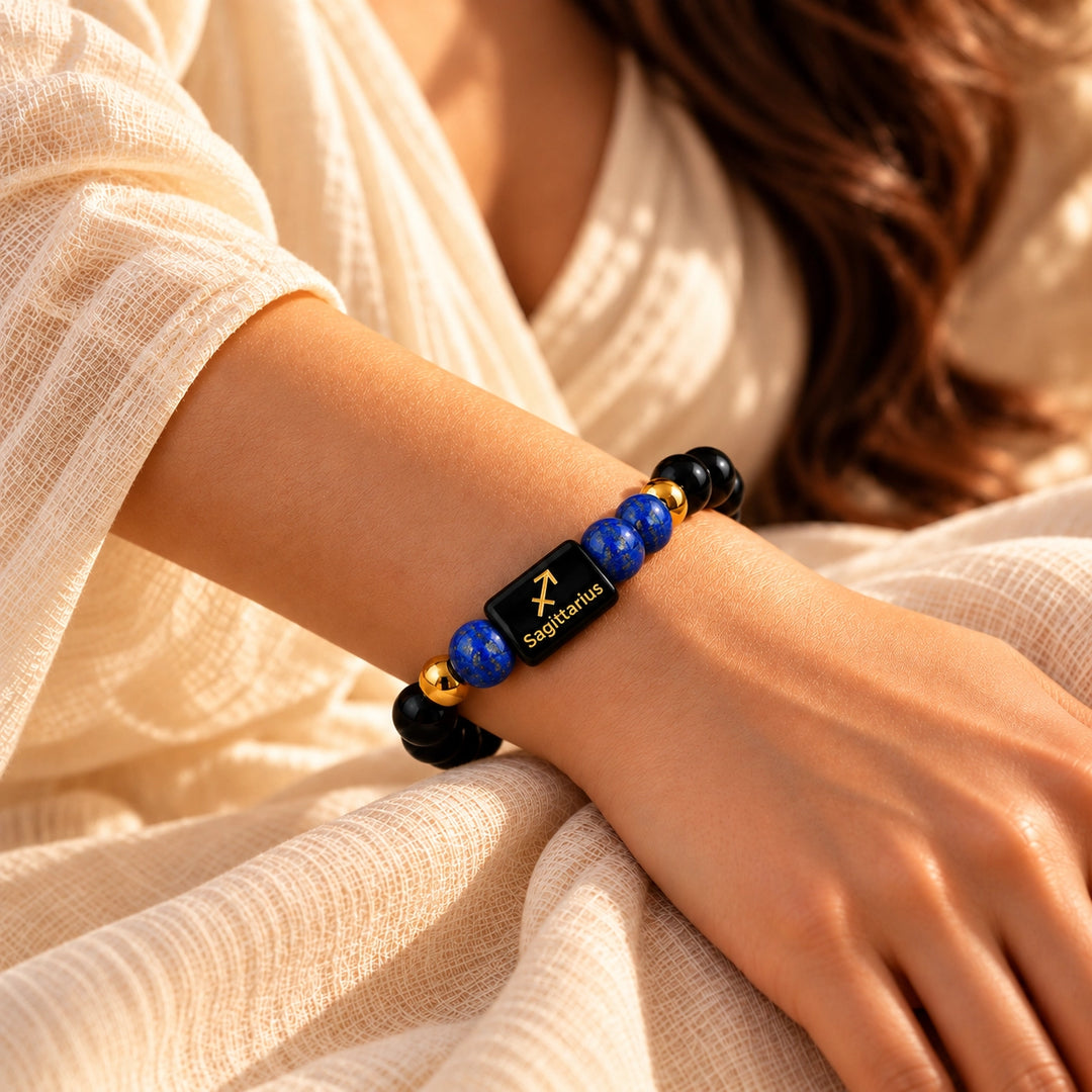 Sagittarius (Dhanu Rashi) Bracelet | Zodiac Crystal | Lab Certified