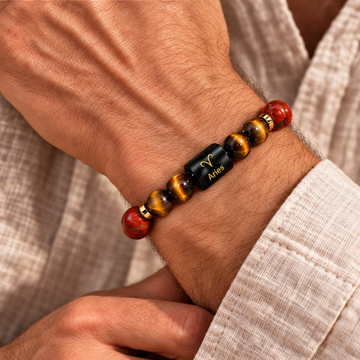 Aries (Mesh Rashi) Bracelet | Zodiac Crystal | Lab Certified