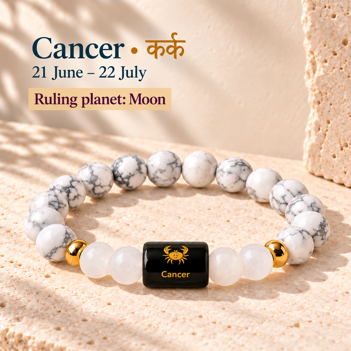 Cancer (Kark Rashi) Bracelet | Zodiac Crystal | Lab Certified