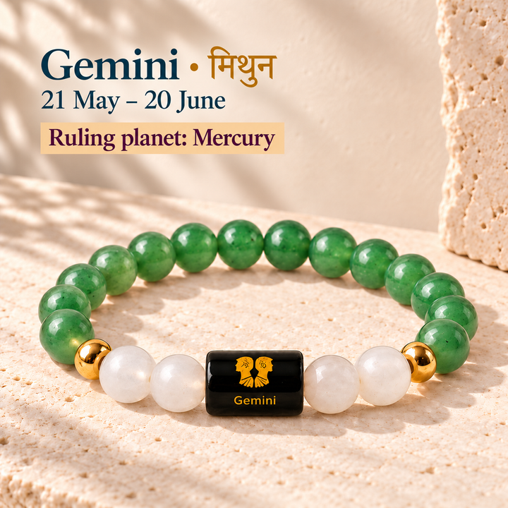 Gemini (Mithun Rashi) Bracelet | Zodiac Crystal | Lab Certified