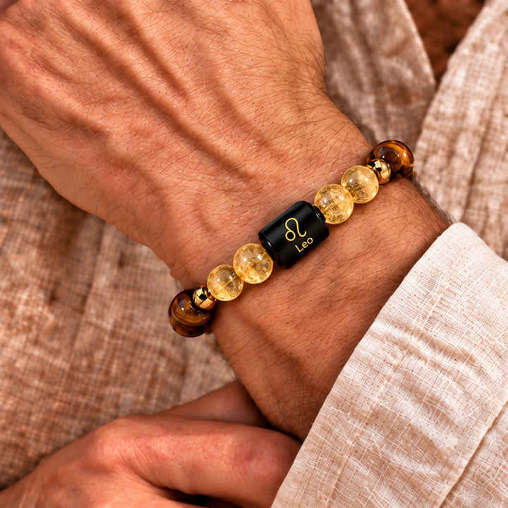 Leo (Singh Rashi) Bracelet | Zodiac Crystal | Lab Certified