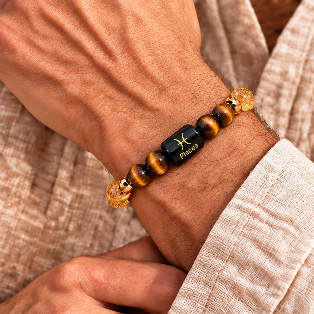 Pisces (Meen Rashi) Bracelet | Zodiac Crystal | Lab Certified