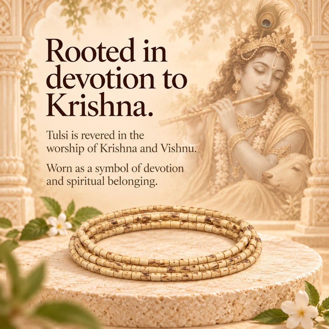 Original Triple Layer Tulsi Mala | Basil Wood Vrindavan Kanthi Choker