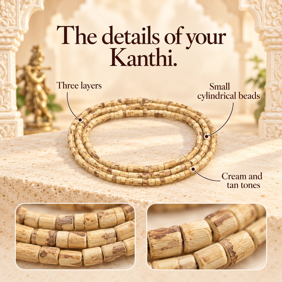 Original Triple Layer Tulsi Mala | Basil Wood Vrindavan Kanthi Choker