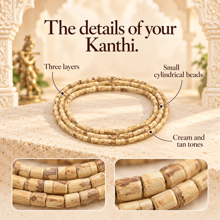 Original Triple Layer Tulsi Mala | Basil Wood Vrindavan Kanthi Choker