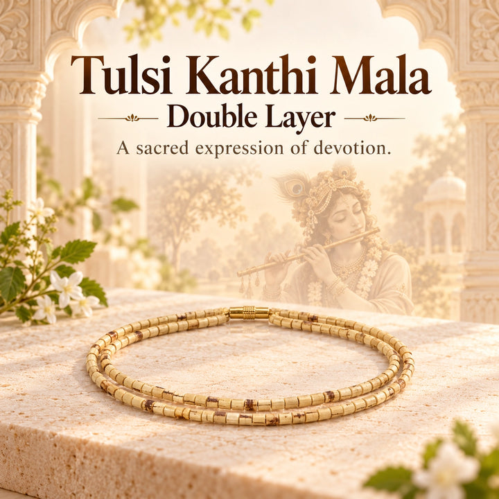Original Double Layer Tulsi Kanthi Mala | Sacred Devotional Choker