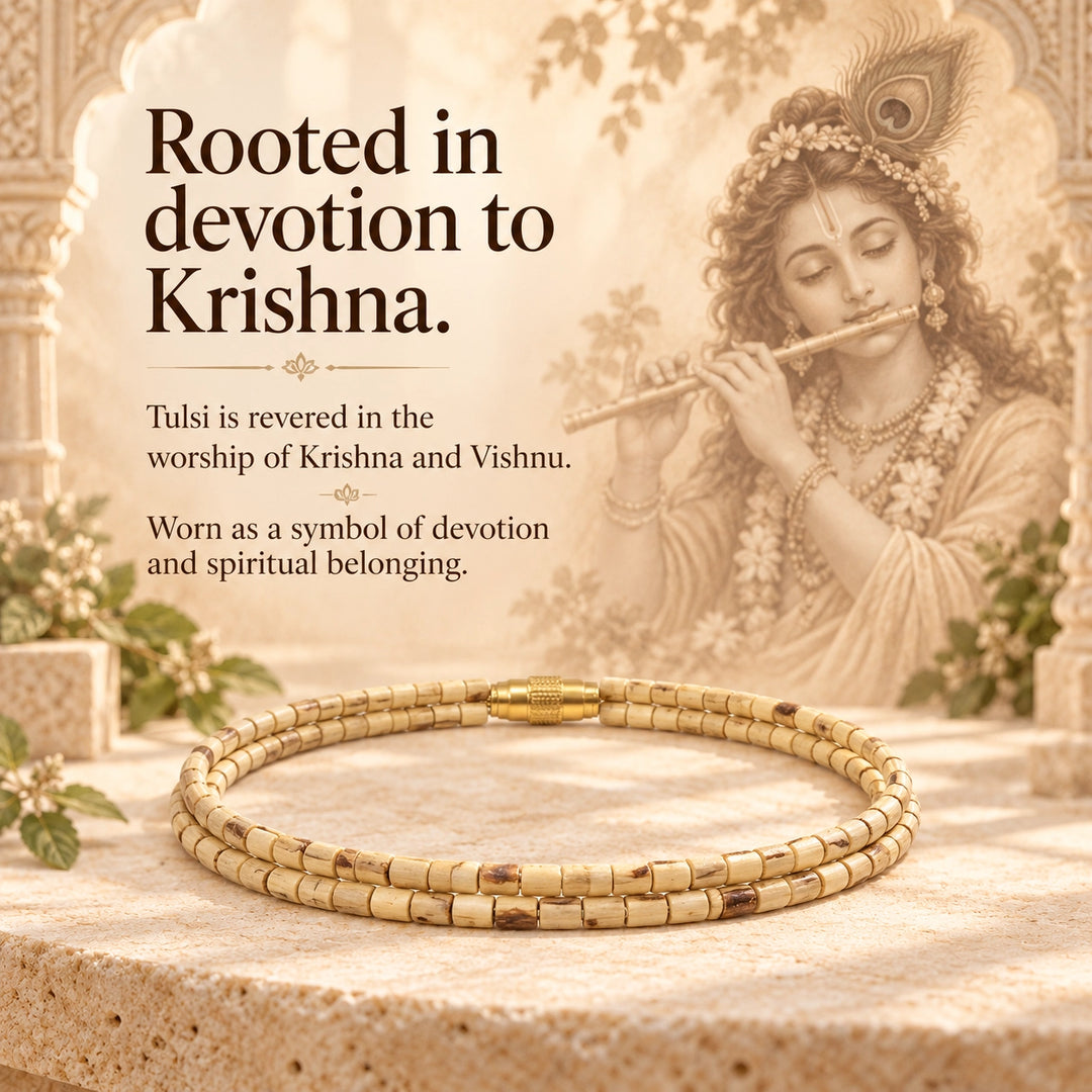 Original Double Layer Tulsi Kanthi Mala | Sacred Devotional Choker