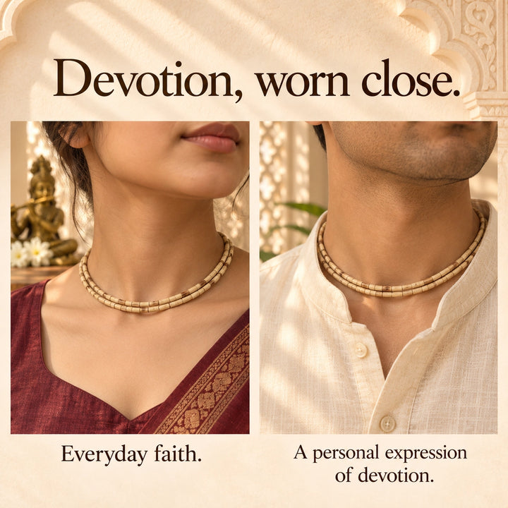 Original Double Layer Tulsi Kanthi Mala | Sacred Devotional Choker