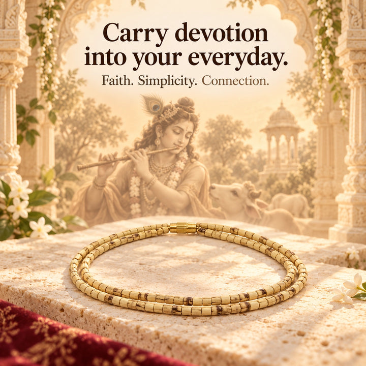 Original Double Layer Tulsi Kanthi Mala | Sacred Devotional Choker