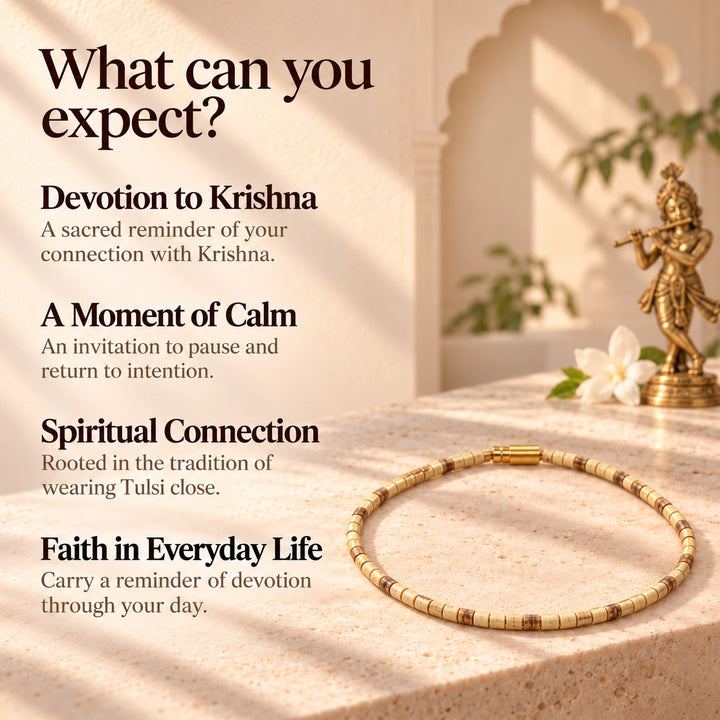 Original Tulsi Kanthi Mala (Single Layer) | Vrindavan Wood Necklace for Daily Wear