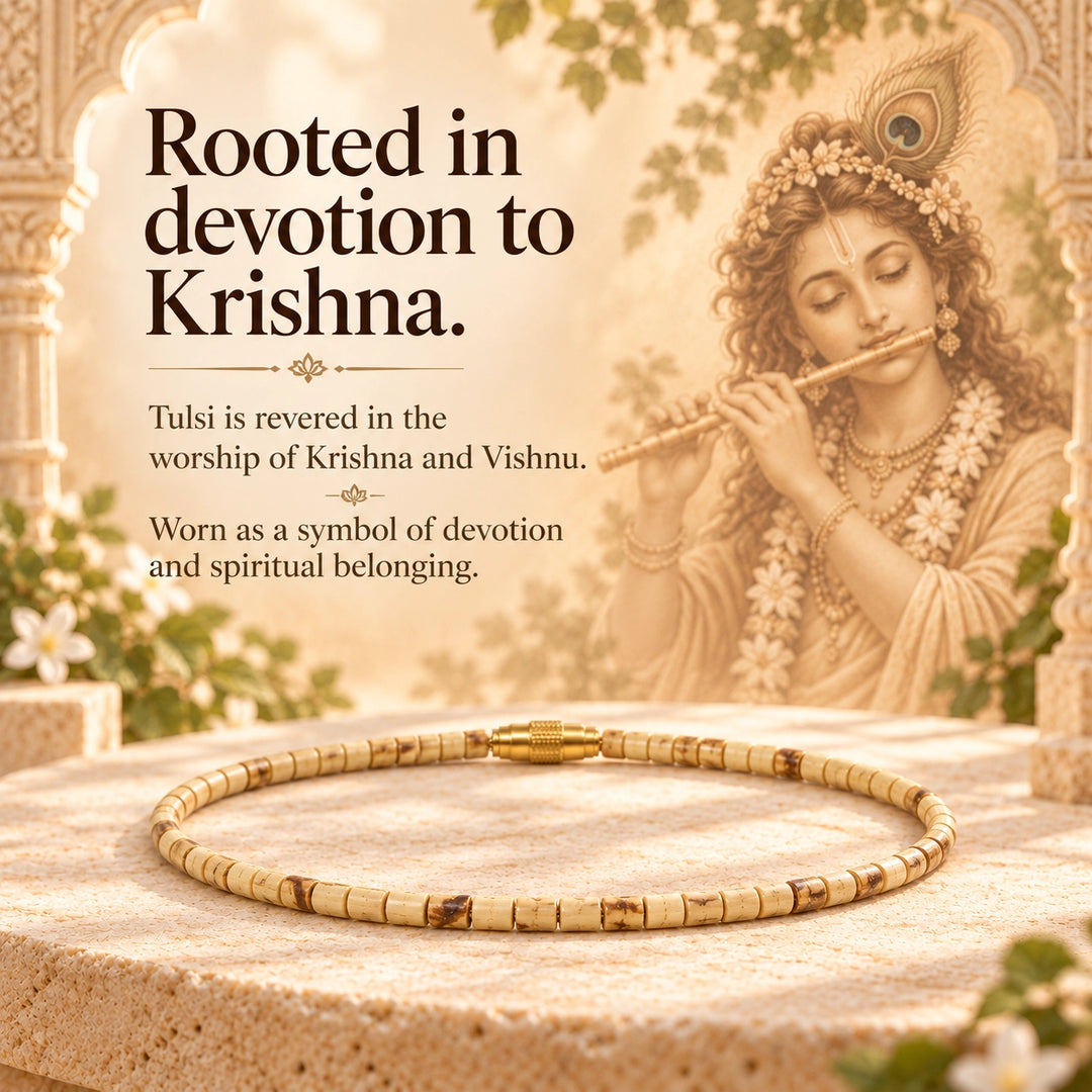 Original Tulsi Kanthi Mala (Single Layer) | Vrindavan Wood Necklace for Daily Wear