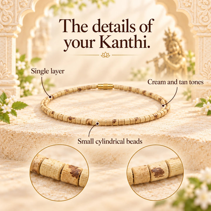Original Tulsi Kanthi Mala (Single Layer) | Vrindavan Wood Necklace for Daily Wear